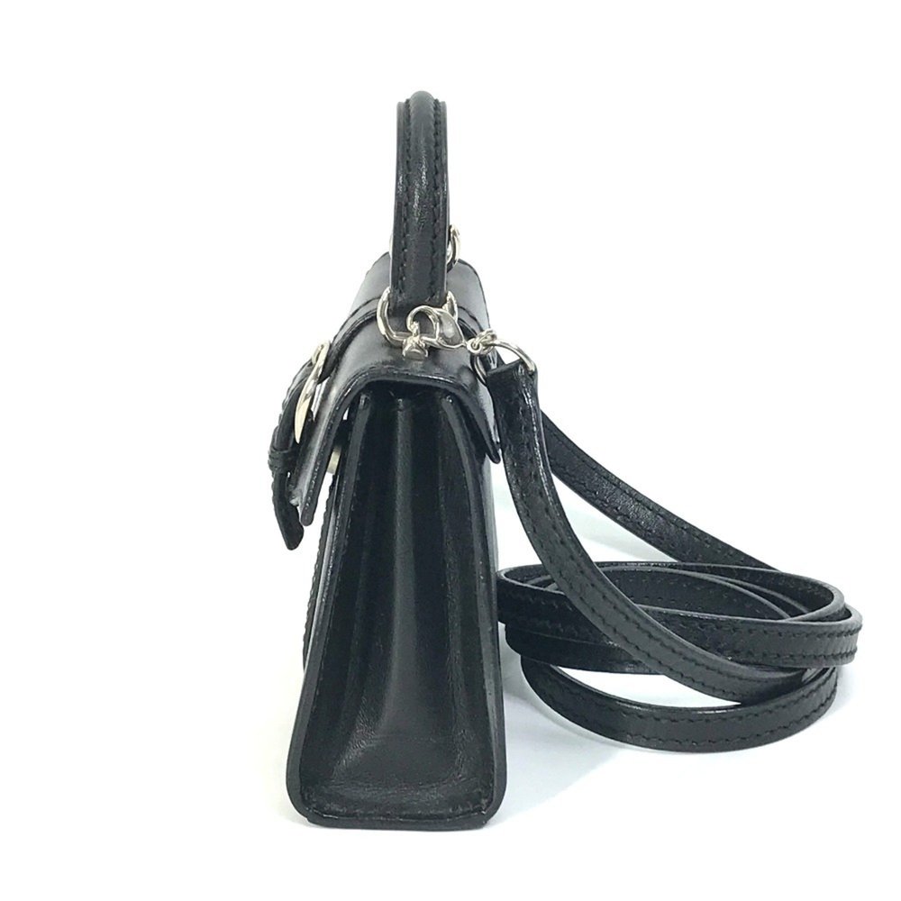 GUCCI 007.090.0234 Mini Shoulder Bag Leather Women's Black - Picture 4 of 15
